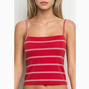 Brandy Melville Red Striped tank top